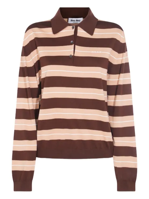 Miu Miu striped polo top