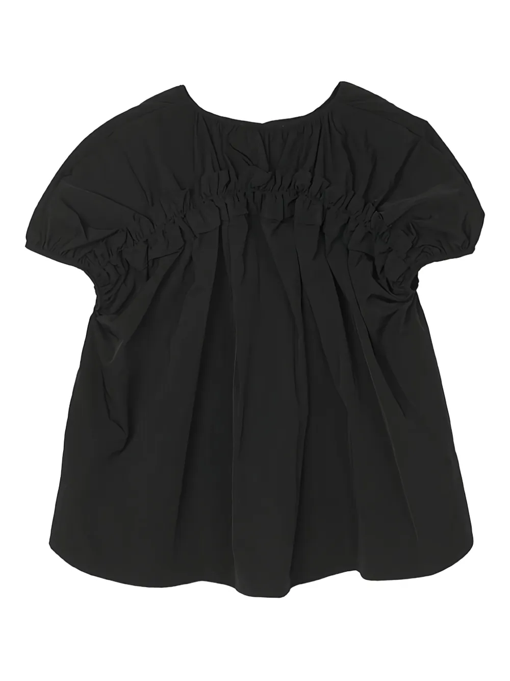 Cecilie Bahnsen ruffle-detail T-shirt Zwart