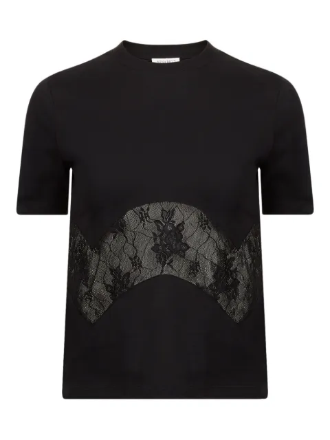 Nina Ricci lace-insert cotton T-shirt