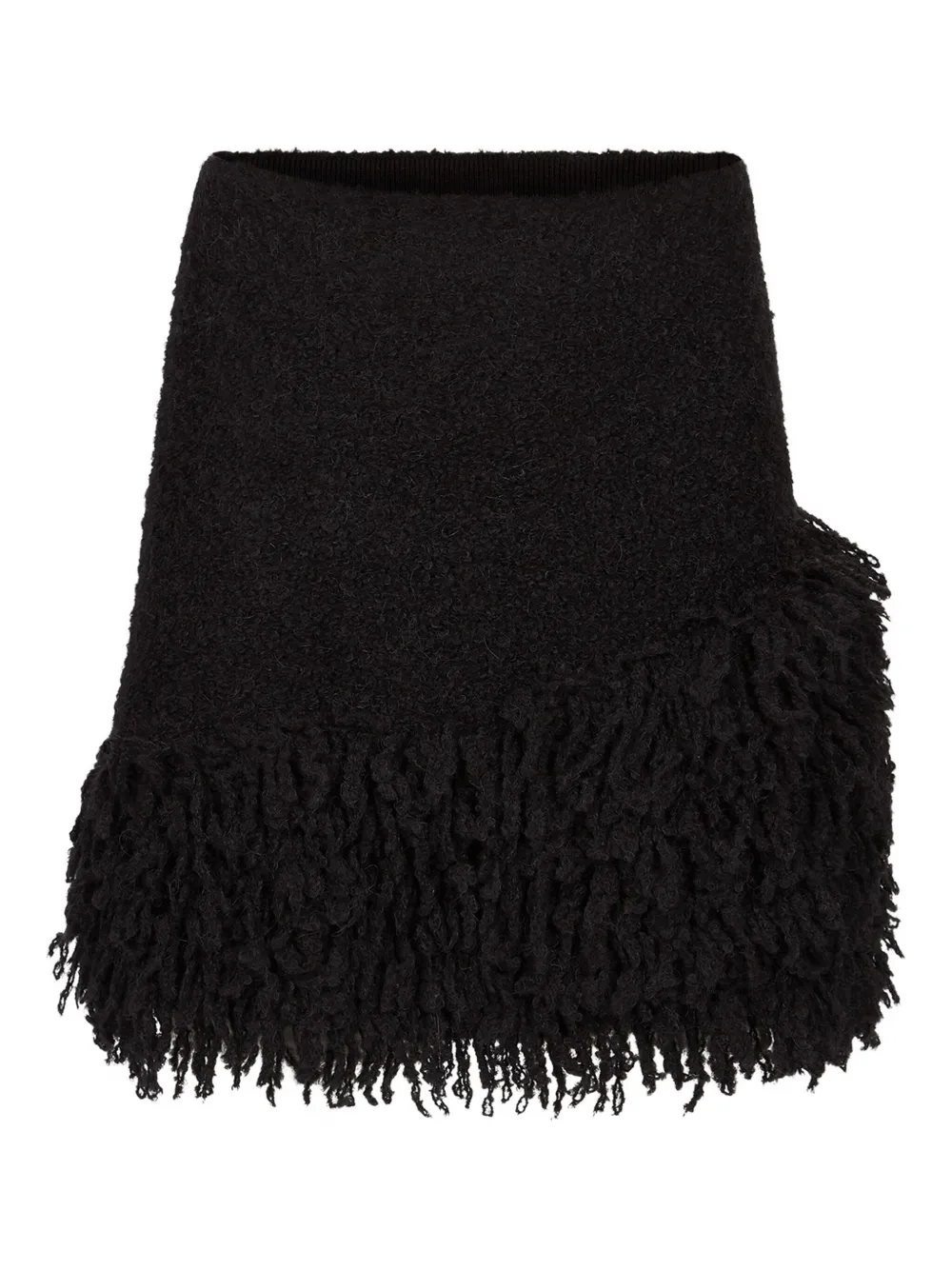 Nina Ricci fringed mini skirt Zwart