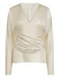 Nina Ricci draped V-neck top - Neutrals