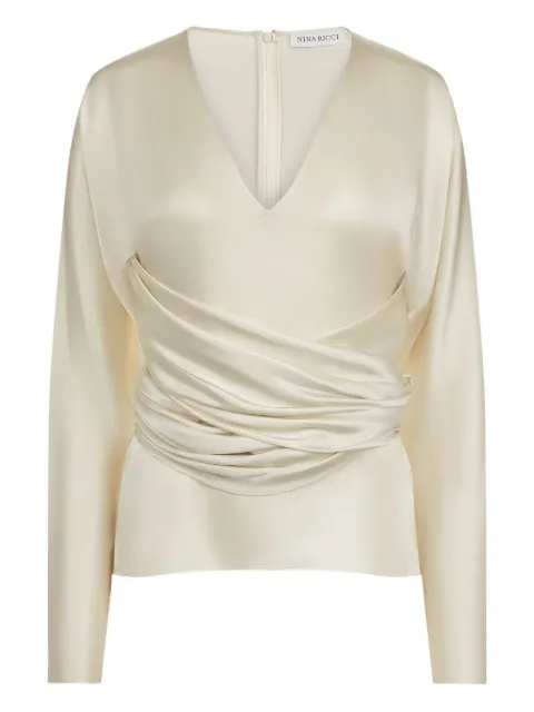 Nina Ricci draped V-neck top