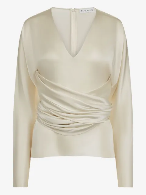 Nina Ricci haut drapé à col v