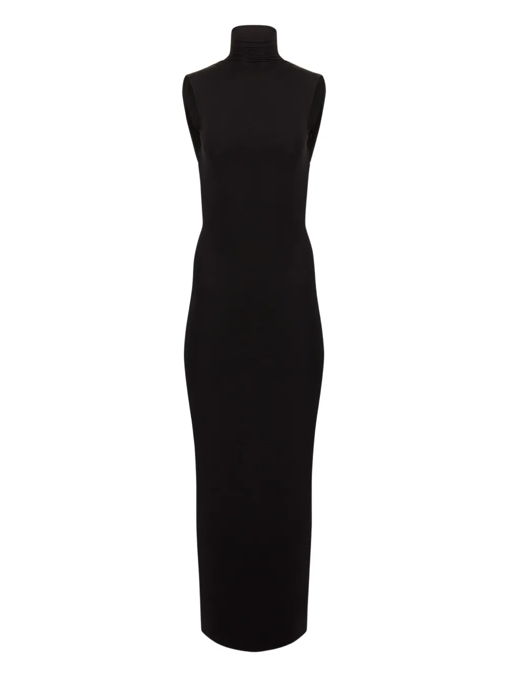 Nina Ricci Gedrapeerde maxi-jurk met hoge hals Zwart
