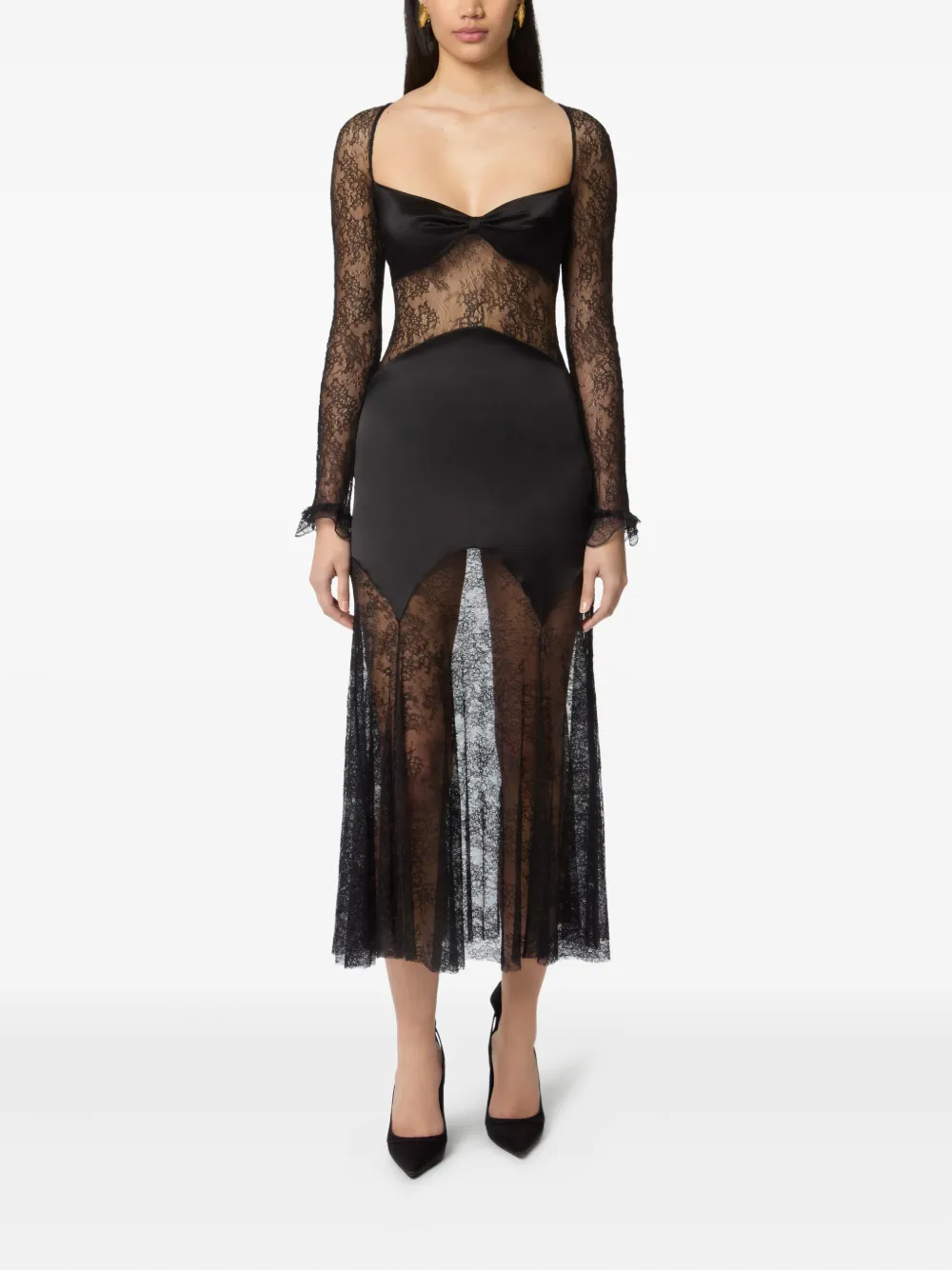 Nina Ricci Midi-jurk met kant - U9000