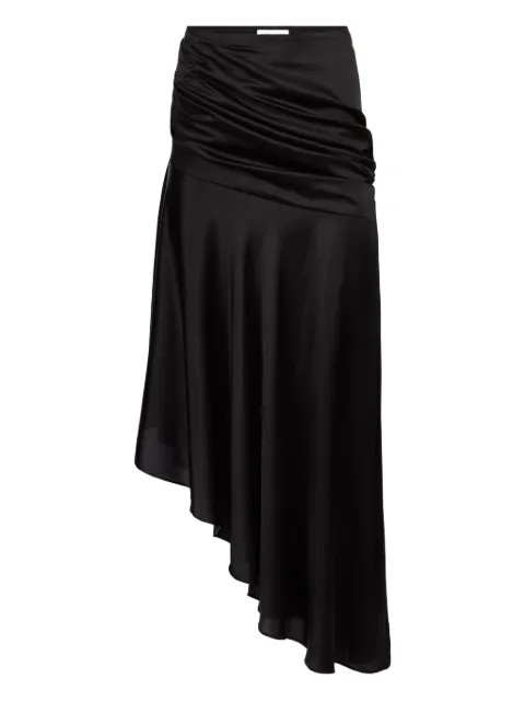 Nina Ricci asymmetric draped satin skirt