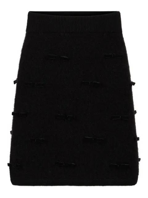 Nina Ricci bow-embellished knit mini skirt
