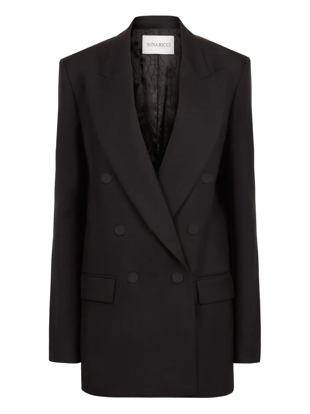 Nina Ricci double-breasted wool blazer Zwart