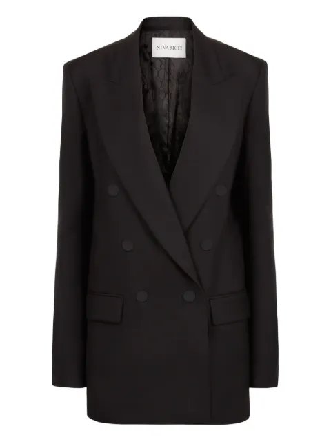 Nina Ricci blazer de lana con doble botonadura