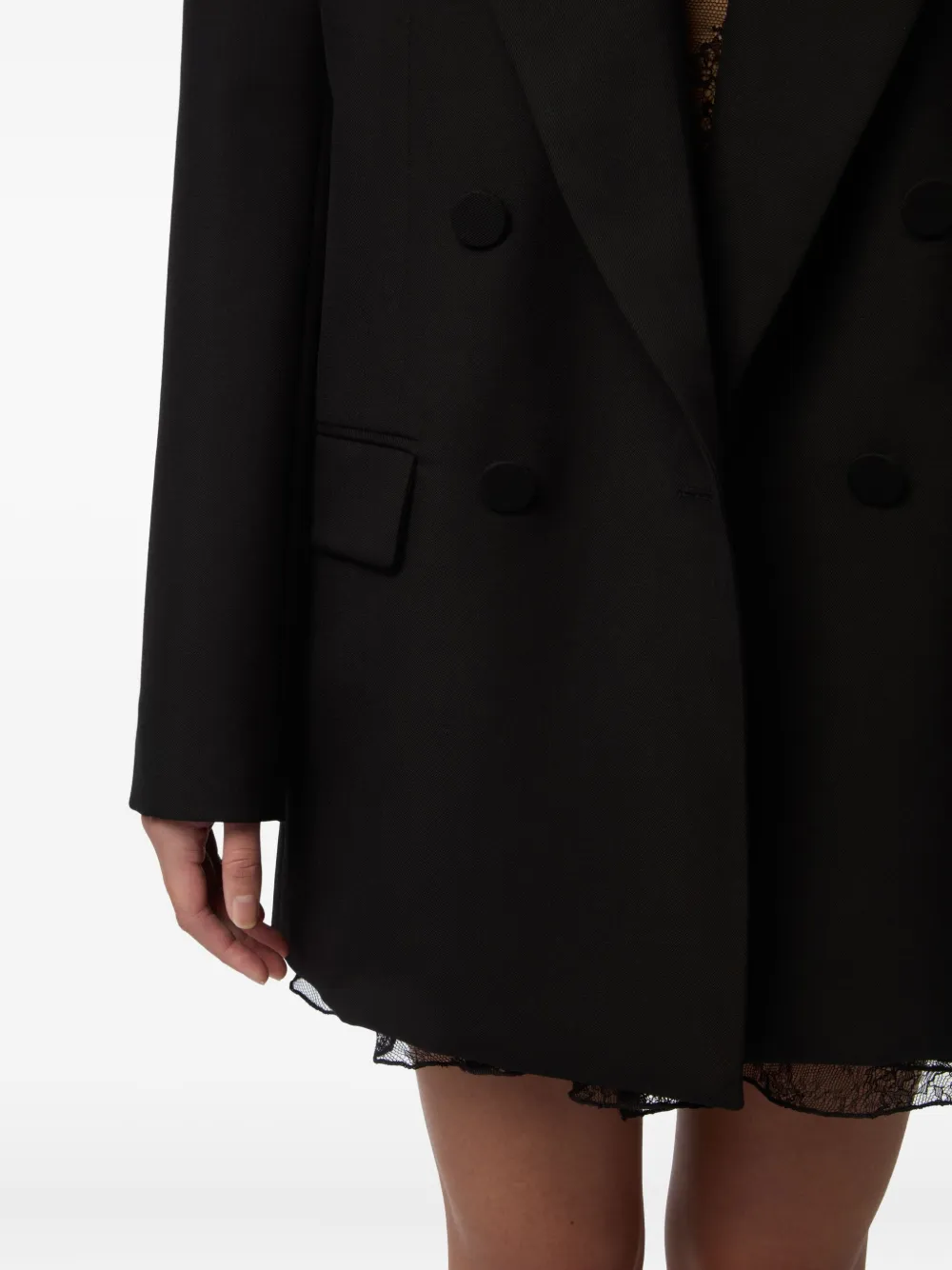Nina Ricci double-breasted wool blazer Zwart