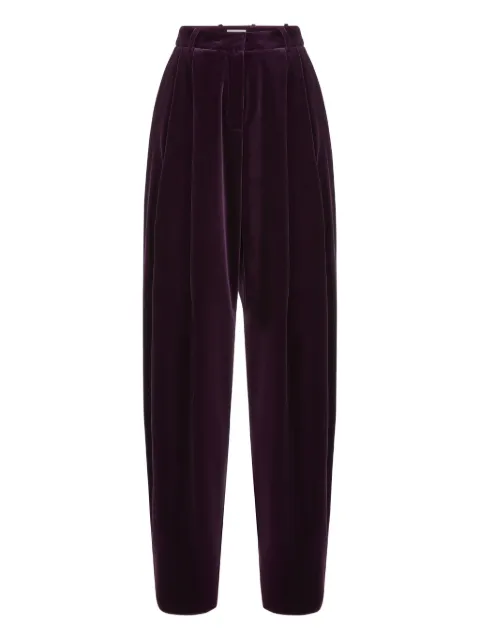 Nina Ricci pleated velvet trousers