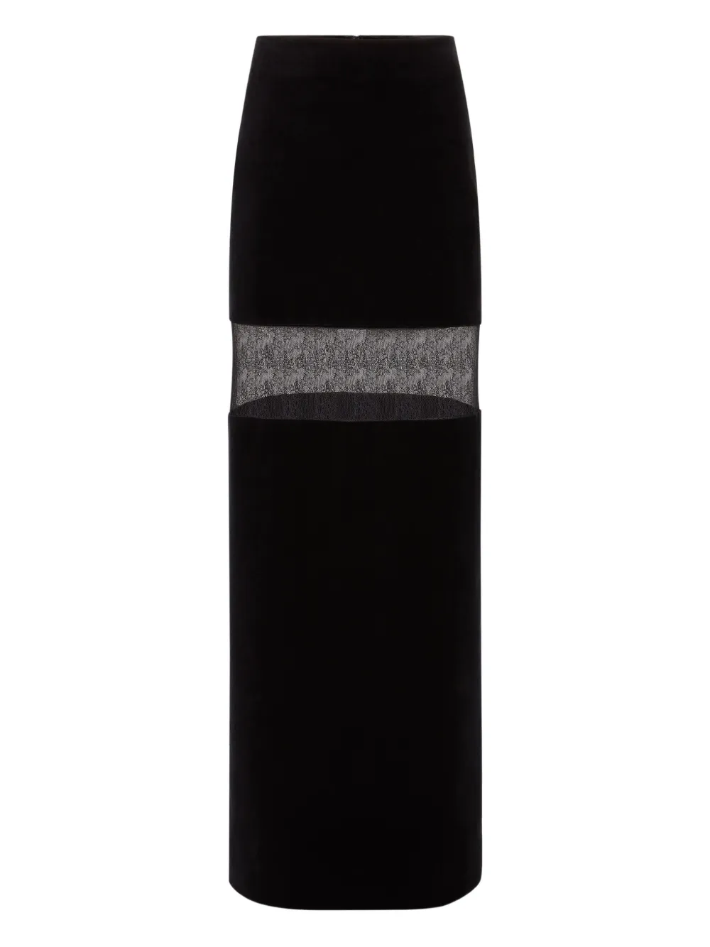 Nina Ricci Lace-embellished Maxi Skirt In Blue