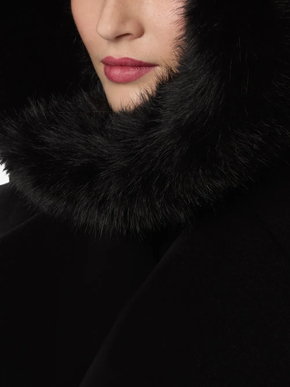 Nina Ricci faux-fur wool balaclava Zwart