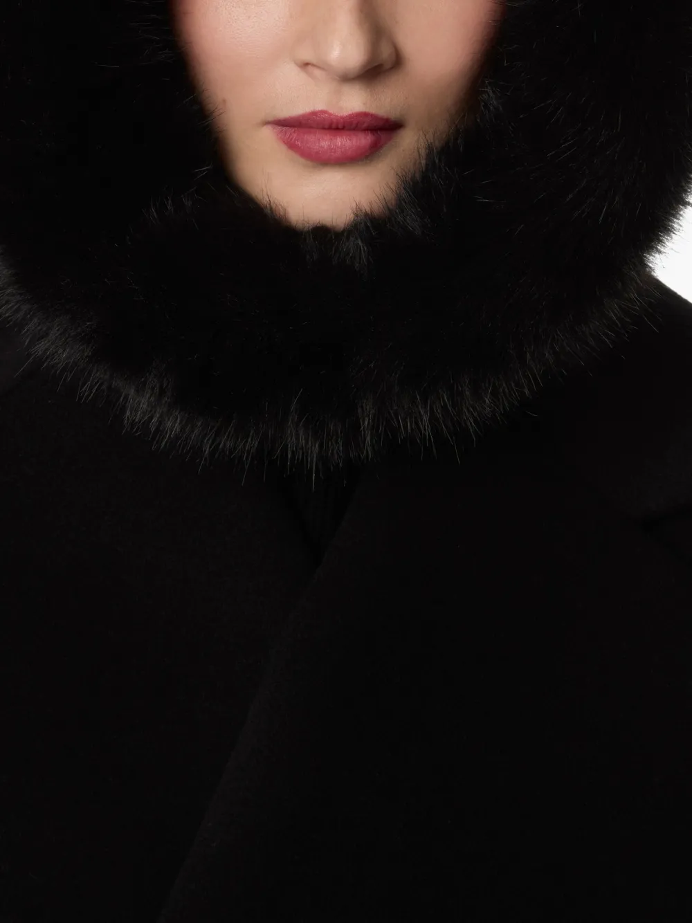 Nina Ricci faux-fur wool balaclava Zwart
