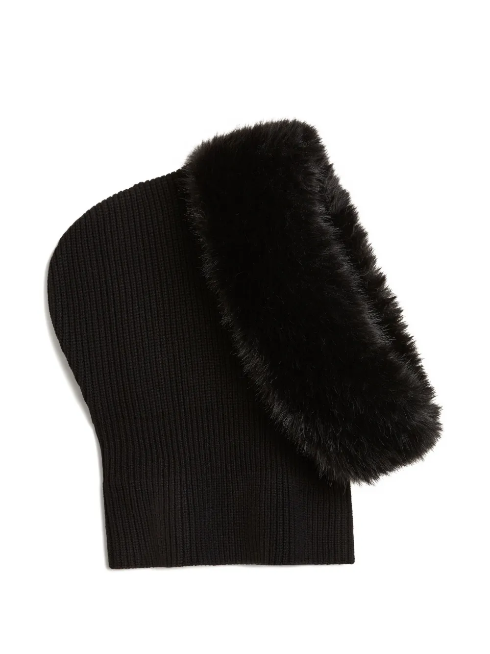 Nina Ricci faux-fur wool balaclava Zwart