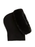 Nina Ricci faux-fur wool balaclava - Black
