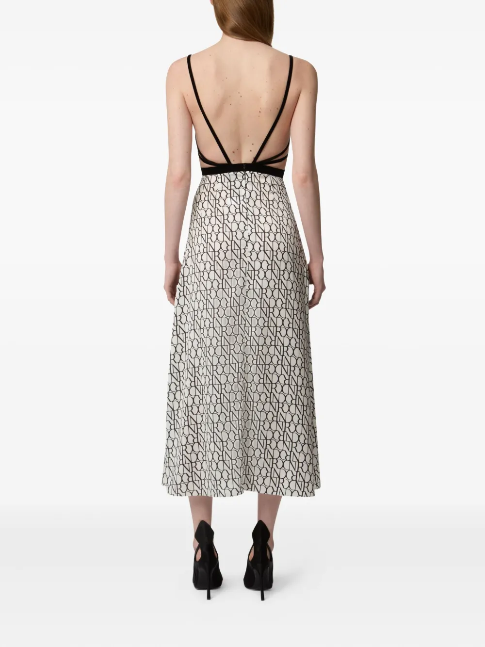 Nina Ricci Midi-jurk met kanten vlak Wit