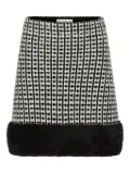 Nina Ricci tweed-effect knitted miniskirt - Black