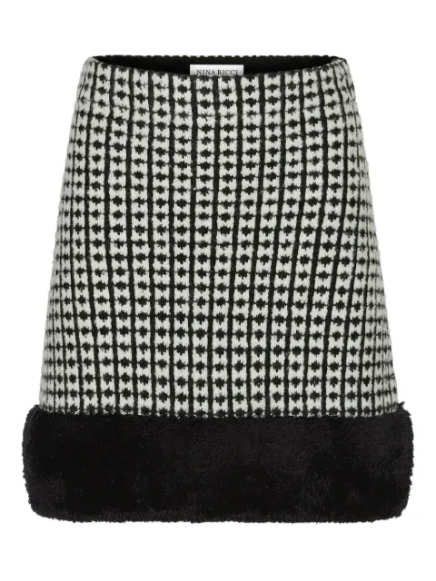 Nina Ricci tweed-effect knitted miniskirt