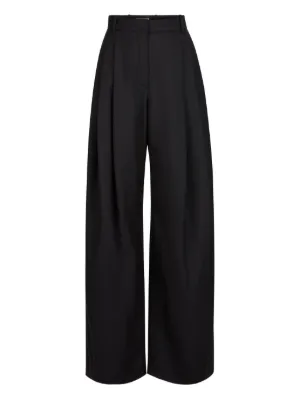 Nina Ricci>>レーストリムのウールストレートパンツ Nina Ricci レースディテール ストレートパンツ | ブラック
