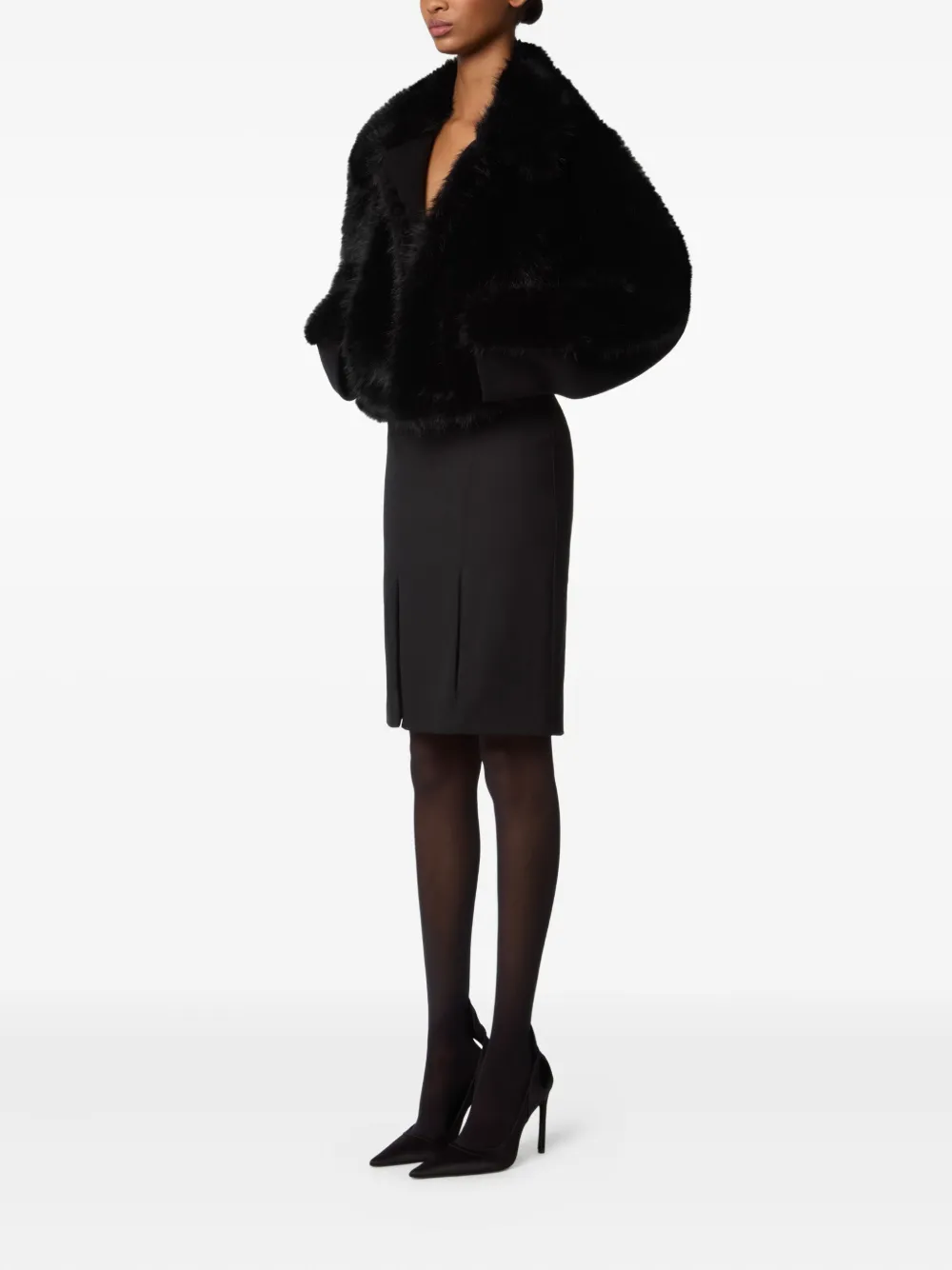 Nina Ricci Cropped Jacket In Black