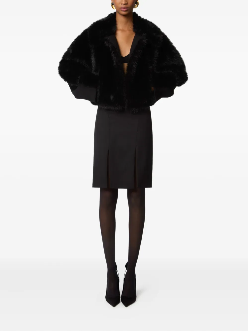 Nina Ricci Cropped Jacket In Black