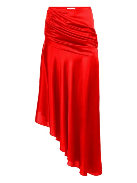 Nina Ricci asymmetric draped satin skirt