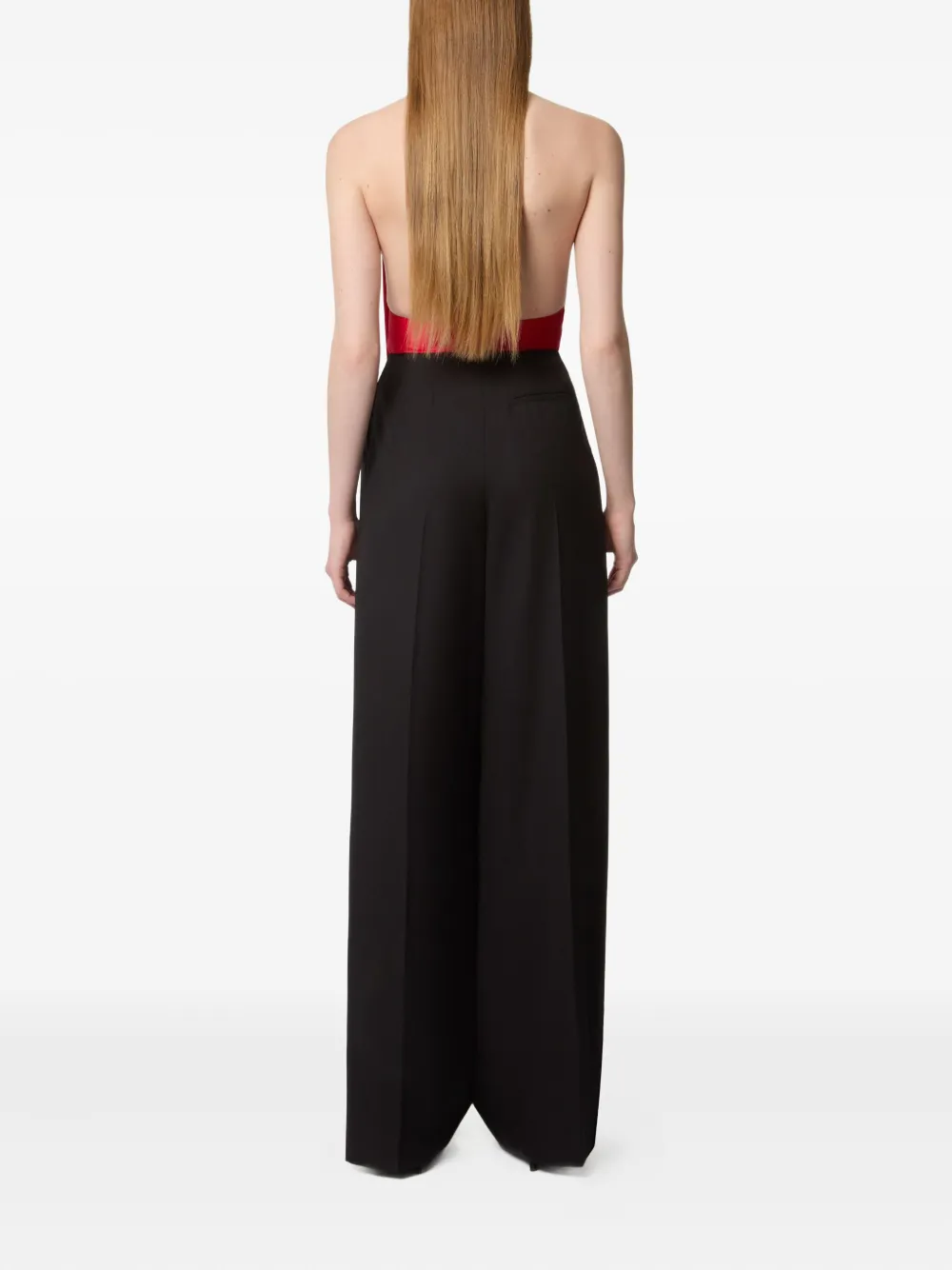 Nina Ricci halterneck fringe top Rood
