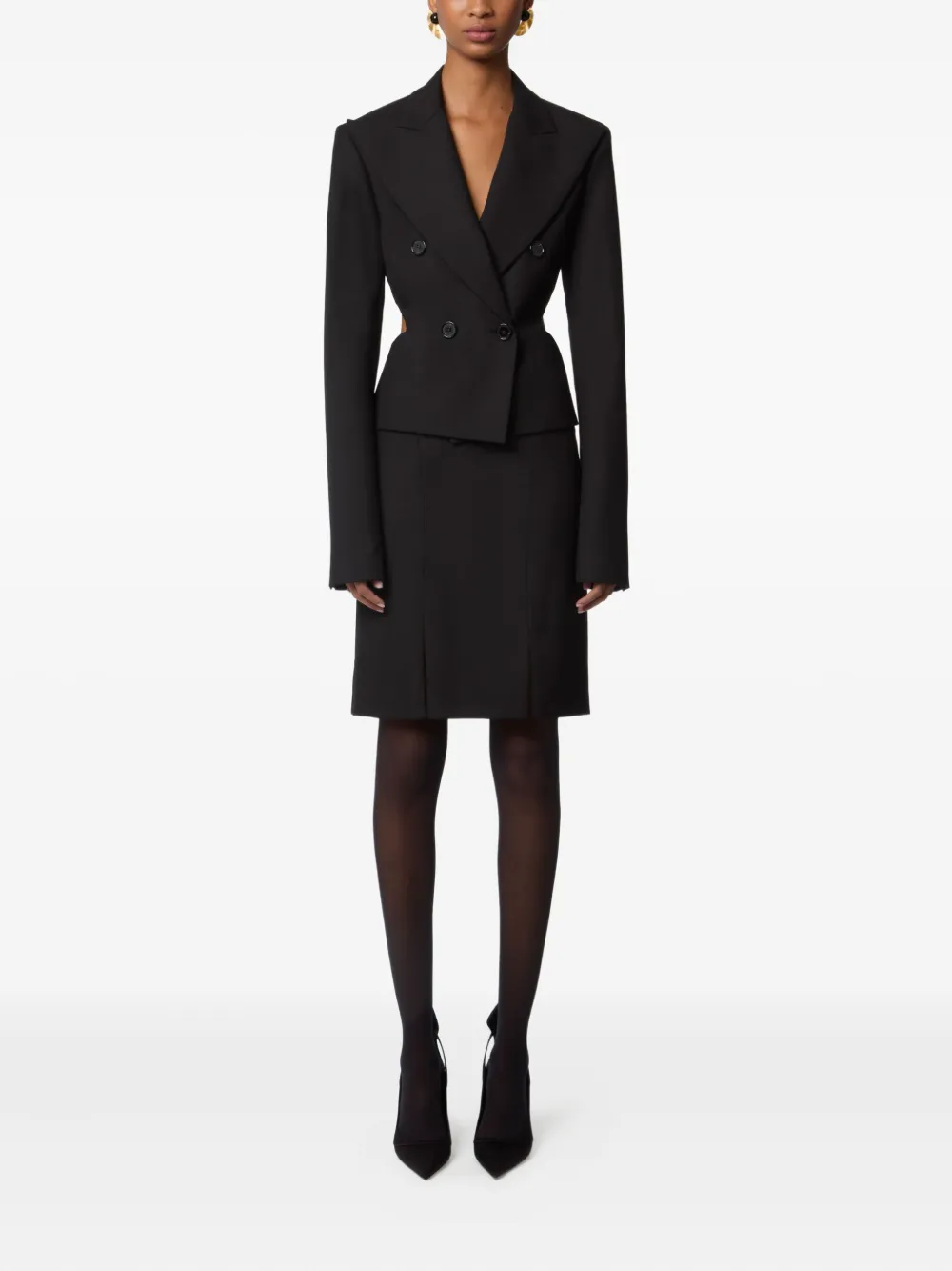 Nina Ricci double-breasted blazer U9000 BLACK