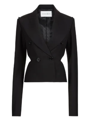 NINA RICCI クロップド　ボンバージャケット　ブルー Nina Ricci Jackets for Women Online – Farfetch