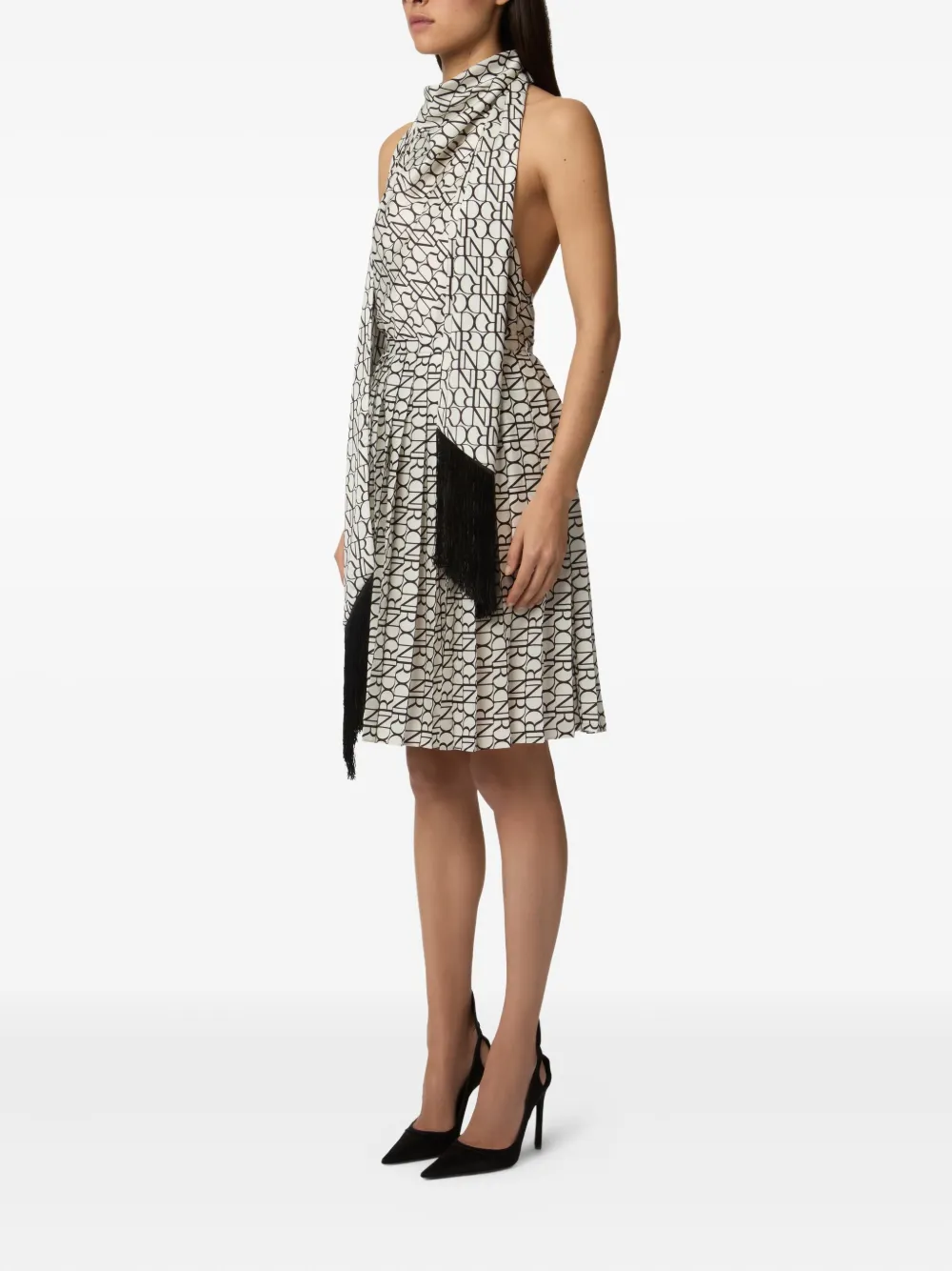 Nina Ricci halterneck fringed top Wit