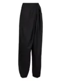Nina Ricci draped wool trousers - Black