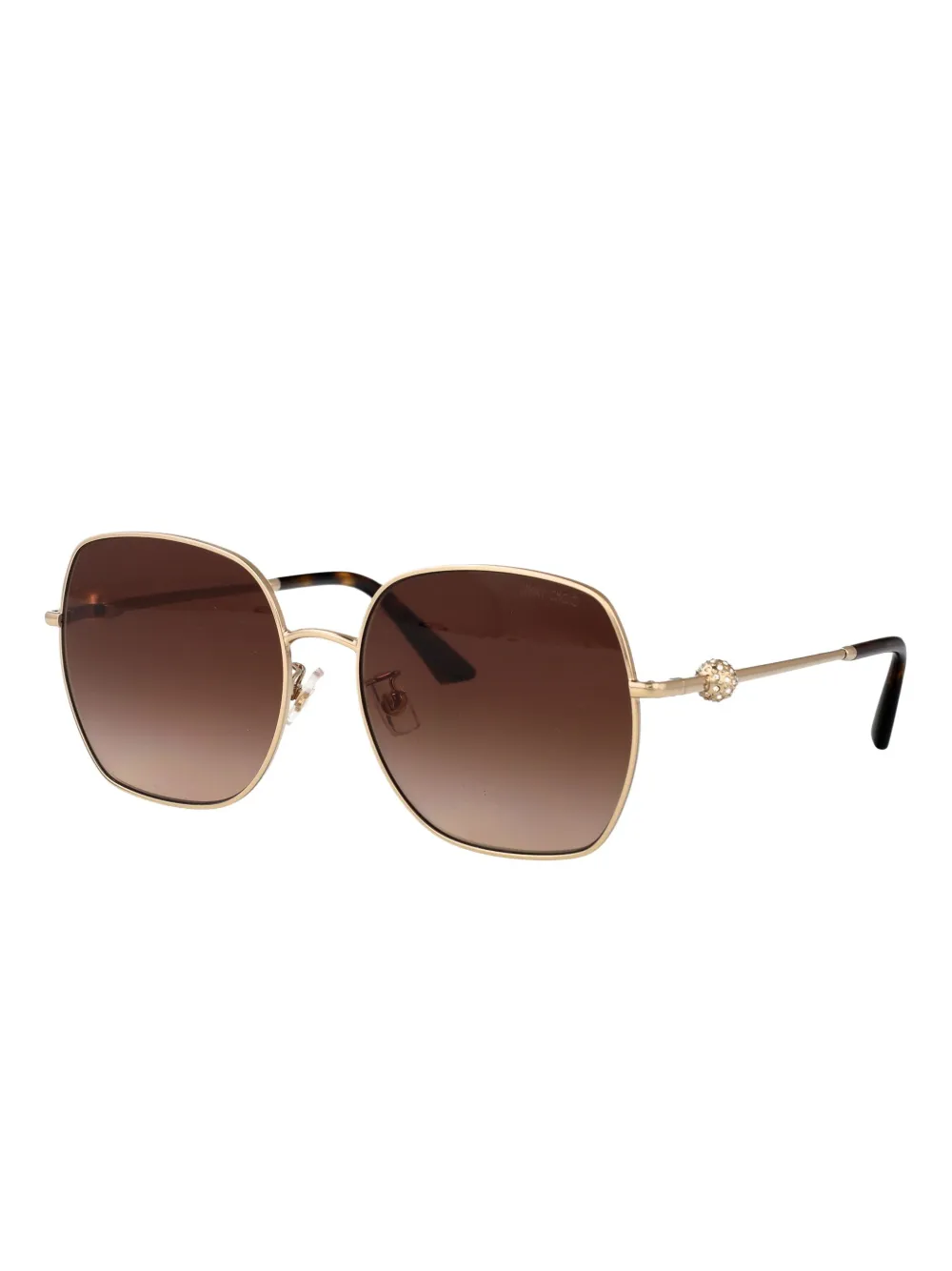 Jimmy Choo Eyewear Zonnebril met vierkant montuur Goud