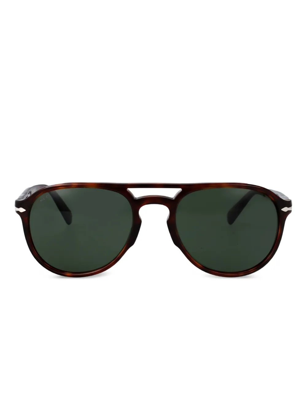Persol Zonnebril met ovalen montuur Bruin