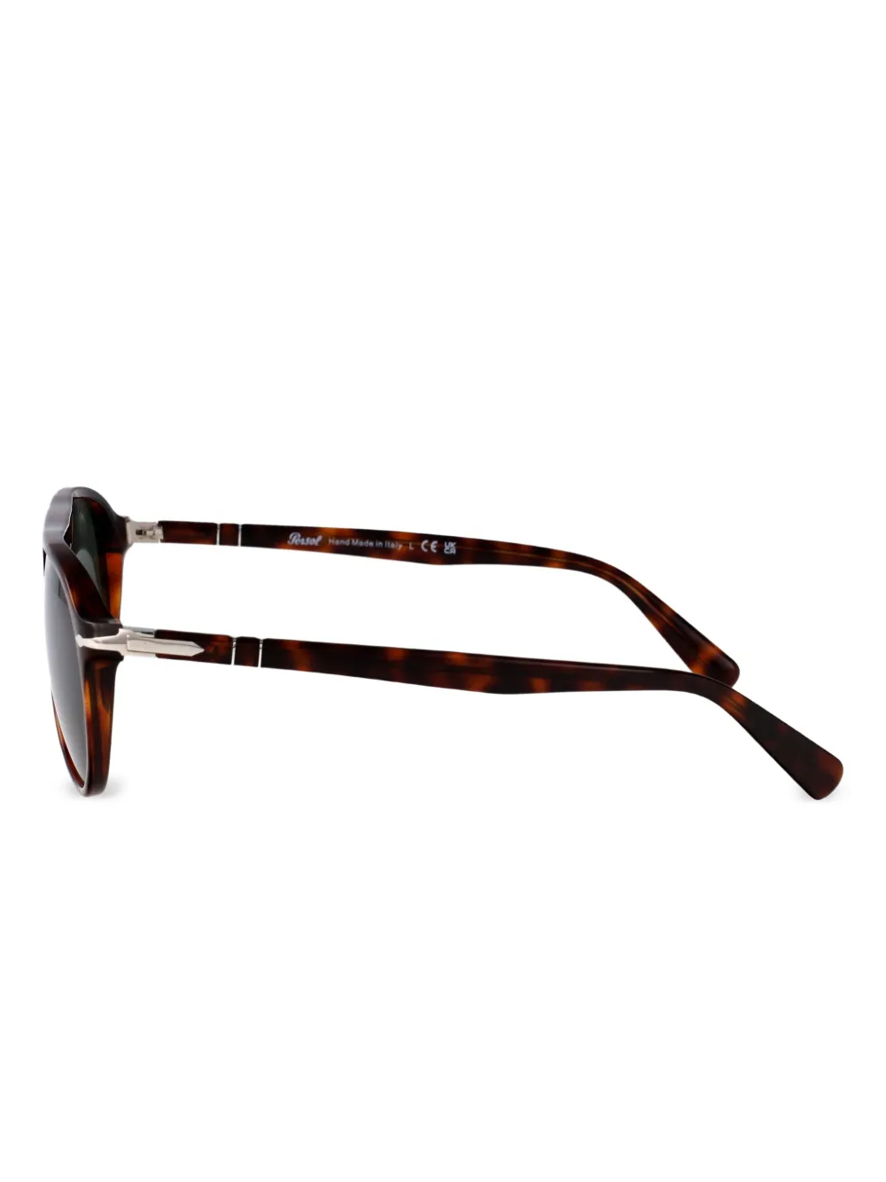 Persol Zonnebril met ovalen montuur Bruin