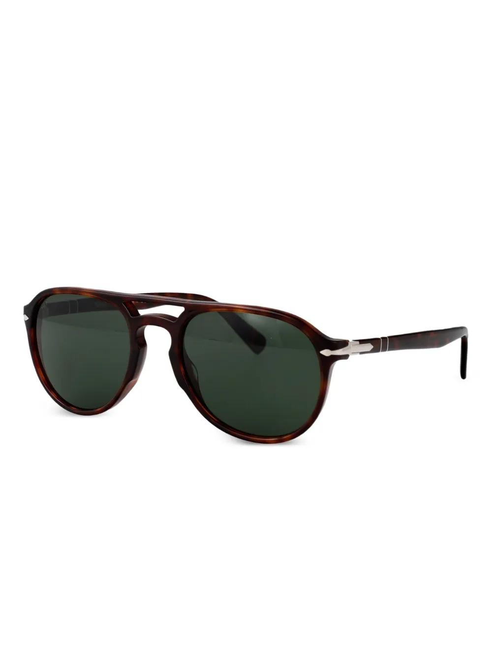 Persol Zonnebril met ovalen montuur Bruin