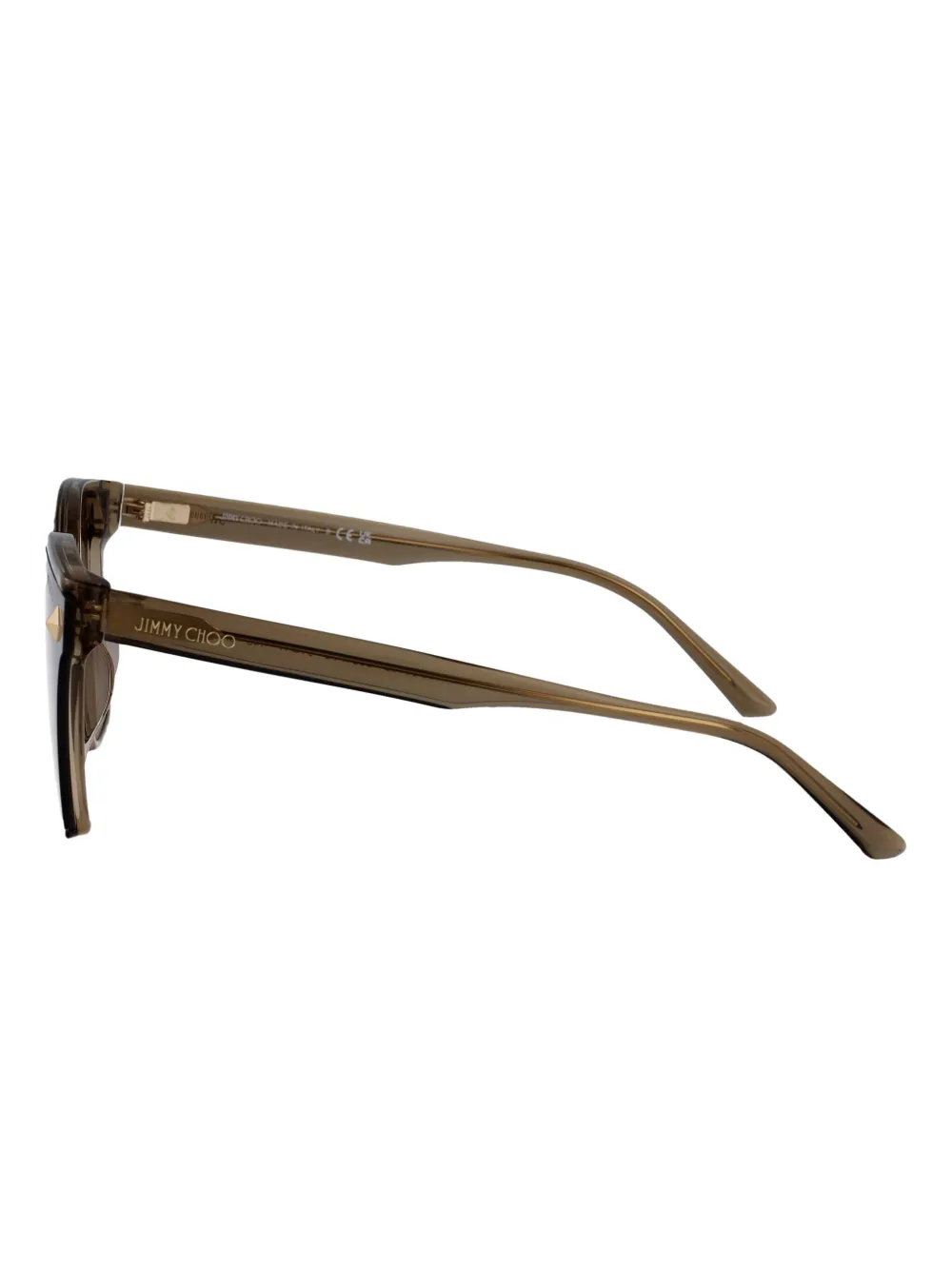 Jimmy Choo Eyewear Zonnebril met vierkant montuur Bruin