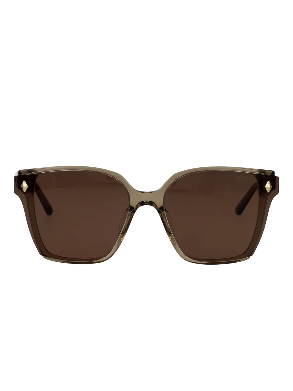 Jimmy Choo Eyewear Zonnebril met vierkant montuur Bruin