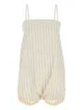 BODE striped cotton playsuit - White
