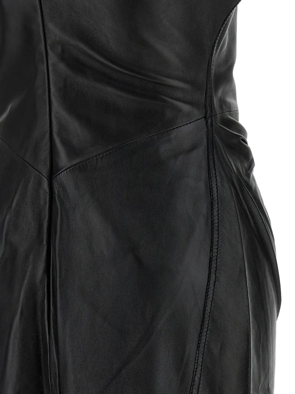 Victoria Beckham Midi-jurk met gesmockte taille Zwart