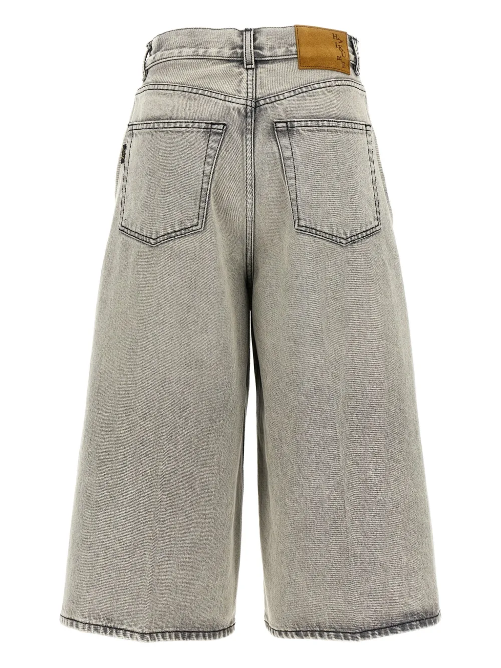 Haikure Belle jeans met wijde pijpen en vijf zakken Grijs