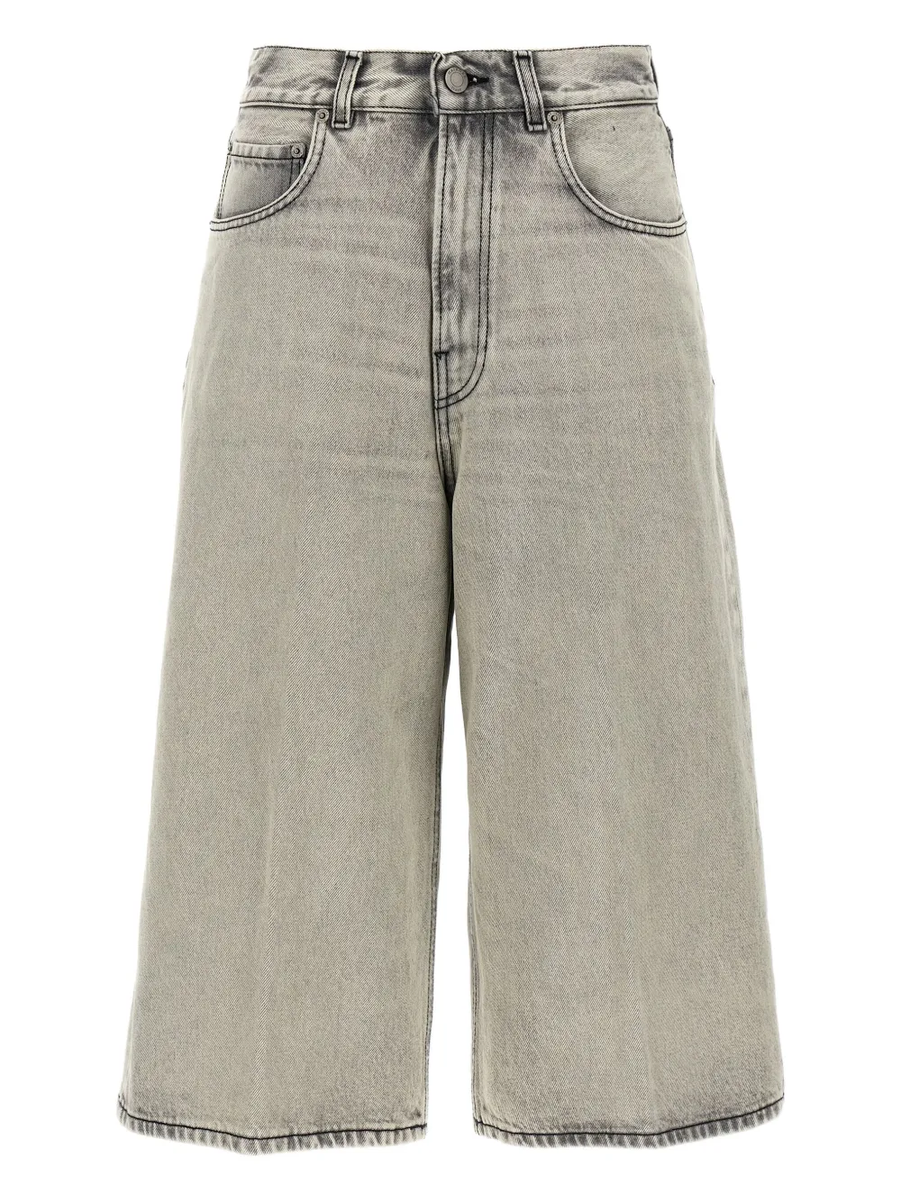 Haikure Belle jeans met wijde pijpen en vijf zakken Grijs