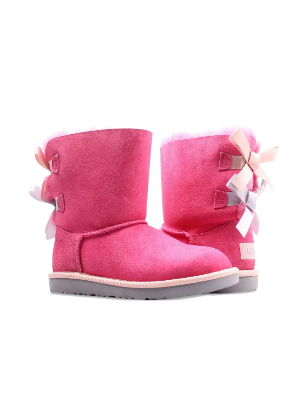 UGG Kids Bailey Bow II "Pink Azalea/Icelandic Blue" boots | Teen Boy Shoes | Image 2