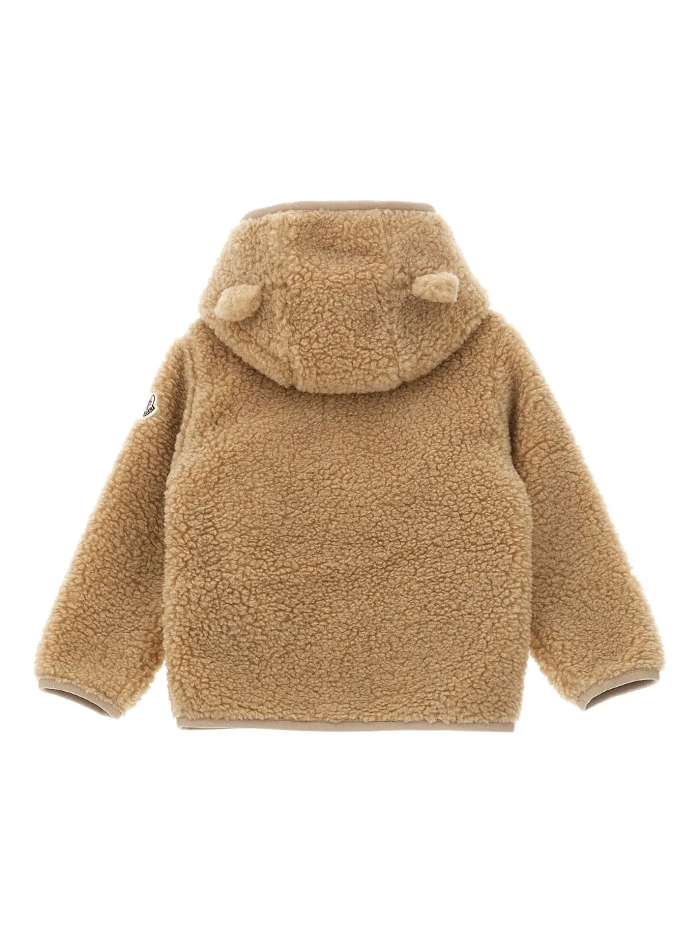 Moncler Enfant Hoodie met teddybeerdetail Beige