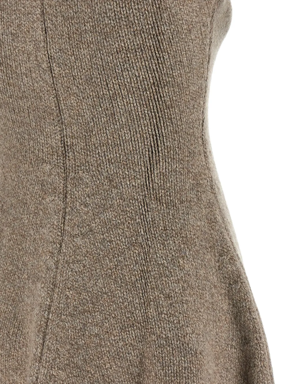 Magda Butrym Marled Knit Skater Dress In Beige