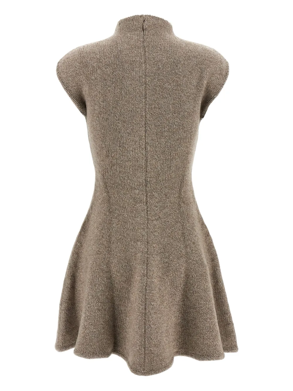 Magda Butrym Marled Knit Skater Dress In Beige