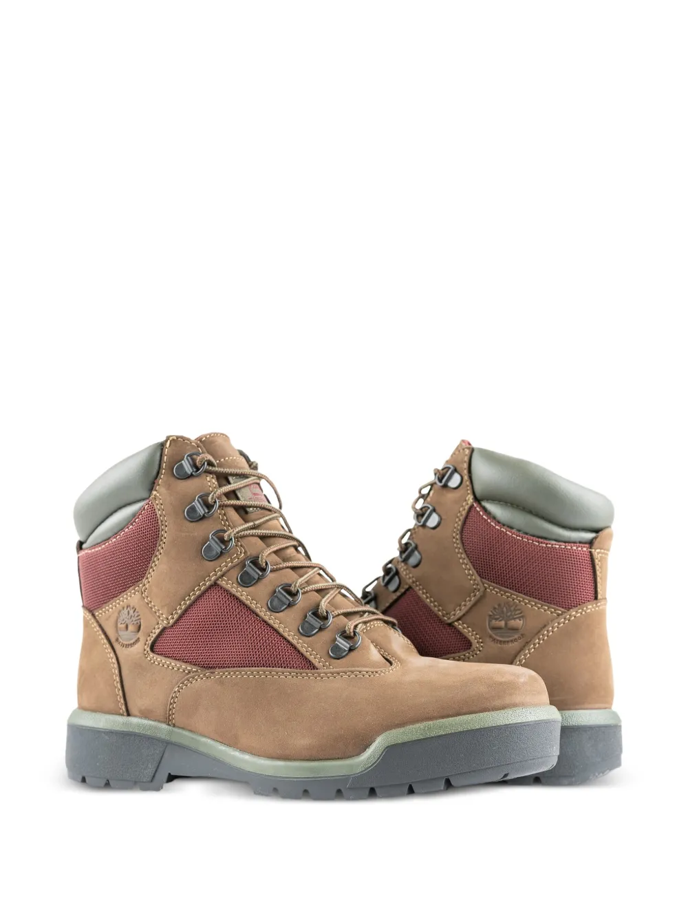 Timberland 6-Inch Waterproof Field "Brown Maroon Nubuck" boots Bruin