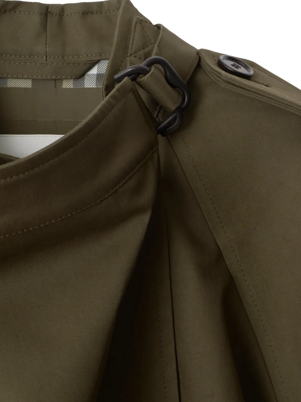 Burberry Trenchcoat met dubbele rij knopen Groen