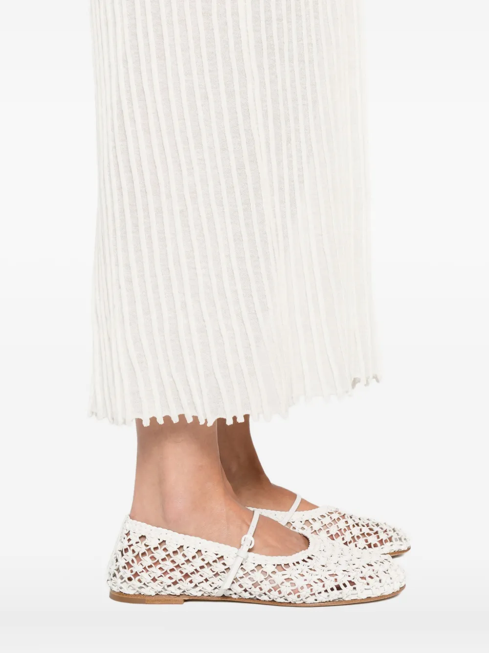 Loulou De Saison Ada Pleated Sleeveless Midi Dress In White