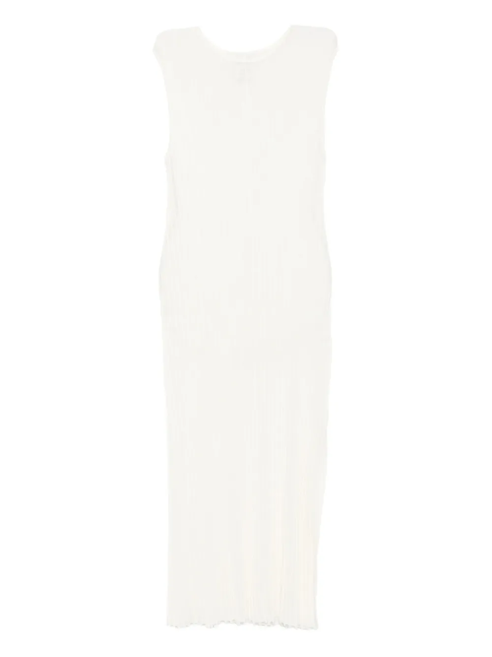 Loulou De Saison Ada Pleated Sleeveless Midi Dress In White